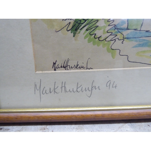 261 - After Mark Hukinton - two fishing related coloured prints  bearing pencil signatures & dated '94... 