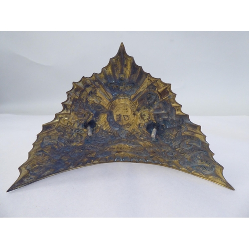 49 - A Sixth and a Seventeenth Lancers helmet plate(Please Note: this lot is subject to the statement mad... 