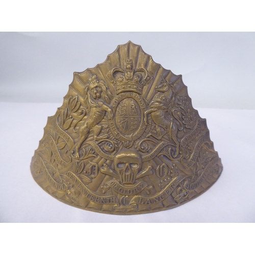 49 - A Sixth and a Seventeenth Lancers helmet plate(Please Note: this lot is subject to the statement mad... 