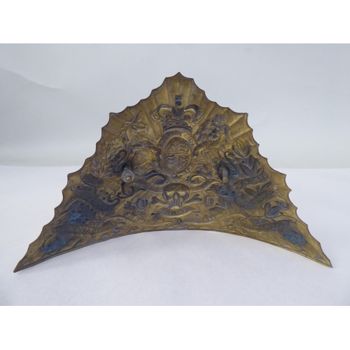 49 - A Sixth and a Seventeenth Lancers helmet plate(Please Note: this lot is subject to the statement mad... 