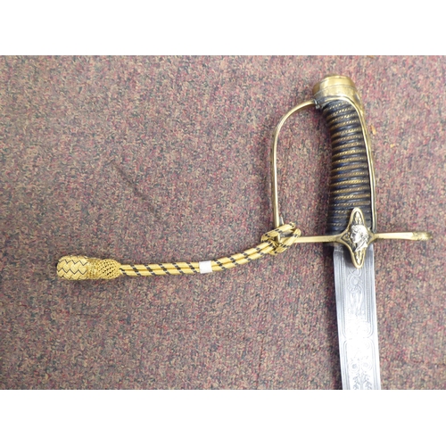 5 - A Napoleonic officer's sabre of the Grenadiers a Pied of the Garde Imperiale with a wire bound handg... 