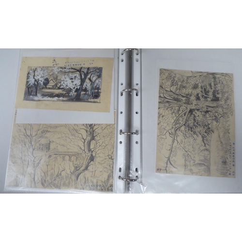 81 - A mixed folio collection of CH Boulet Pfeiffer artwork, comprising figure studies, designs and assoc... 