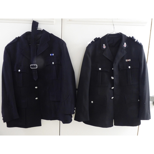 91 - Vintage British Police uniform tunics: to include Essex Constabulary