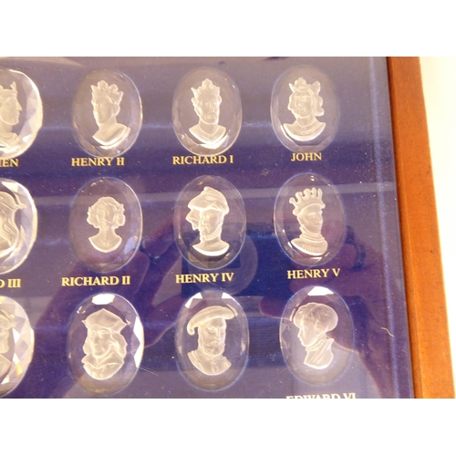 95 - A set of forty-two Danbury Mint sculpted crystal cameos, depicting head and shoulders portraits of B... 