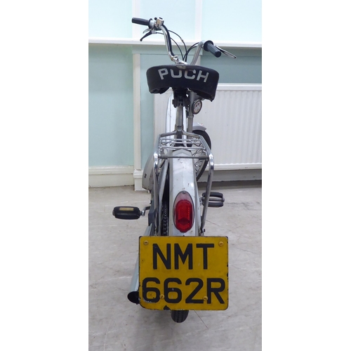 50 - A 1976 Puch Maxi moped, Historic Vehicle, 49cc petrol engine, in silver livery (Vin 6537695 Eng 6537... 