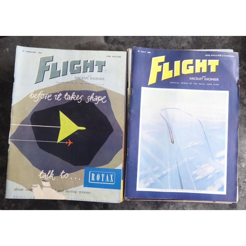 277 - A selection of 'Flight' magazines from the 1950s 