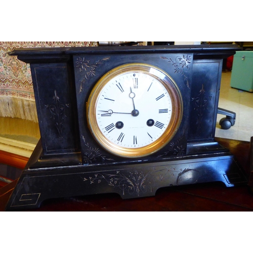 291 - A mixed lot, viz. an Edwardian mantel clock  10