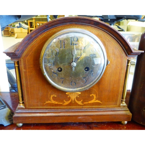 291 - A mixed lot, viz. an Edwardian mantel clock  10