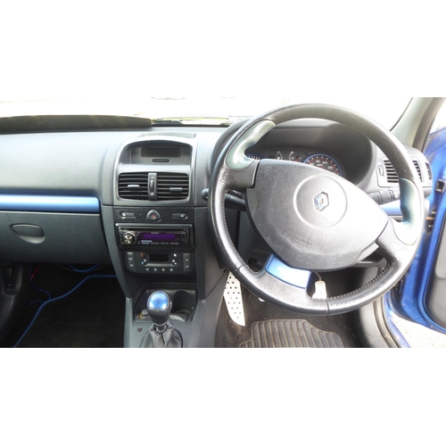 330 - A 2003 Renault Clio Sport hatchback, in blue livery with a 1998cc petrol engine and manual gearbox, ... 