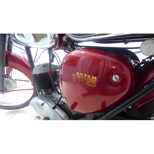 100 - A 1968 BSA Bantam 175 motorcycle (Historical Vehicle), in polychrome red, completely restrored, orig... 