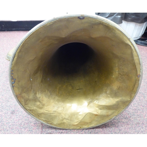 114 - A late 19thC German bi-coloured metal euphonium with a later mouthpiece