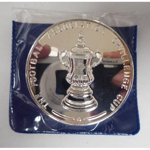 125 - A half-size silver replica of The Football Association Challenge Cup and cover with grape and vine d... 