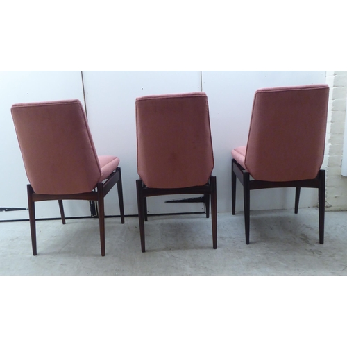 134 - Attributed to Robert Heritage for Archie Shine, a 1960s set of eight rosewood framed dining chairs w... 