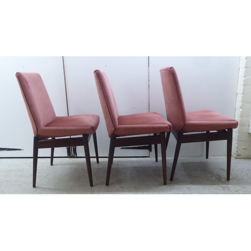 134 - Attributed to Robert Heritage for Archie Shine, a 1960s set of eight rosewood framed dining chairs w... 