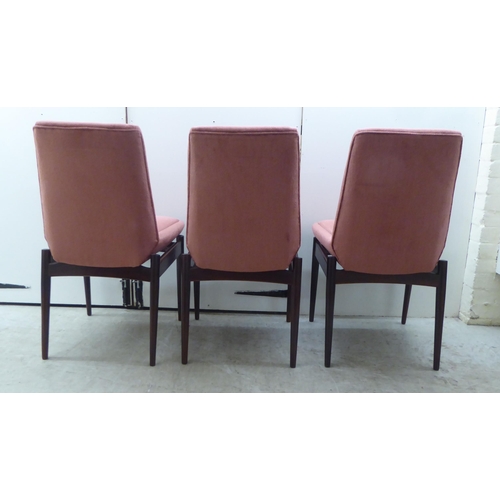 134 - Attributed to Robert Heritage for Archie Shine, a 1960s set of eight rosewood framed dining chairs w... 