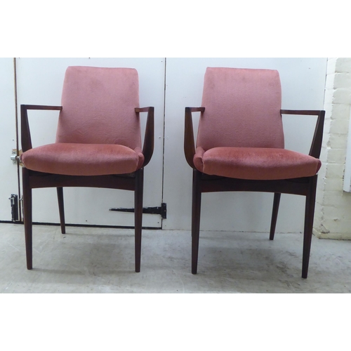 134 - Attributed to Robert Heritage for Archie Shine, a 1960s set of eight rosewood framed dining chairs w... 