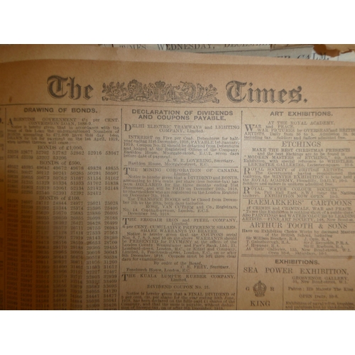 214 - An archive of Great War newspapers, contained in five folders