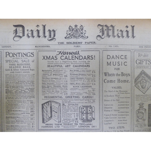 214 - An archive of Great War newspapers, contained in five folders