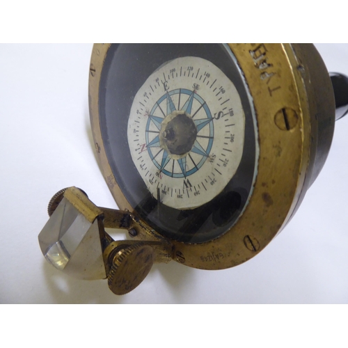 222 - A World War II RAF range finder handheld compass  no.GA/1248