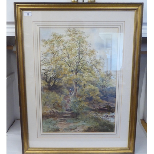 25 - Charles Duncan - 'English Landscape'  watercolour  bears a signature  22