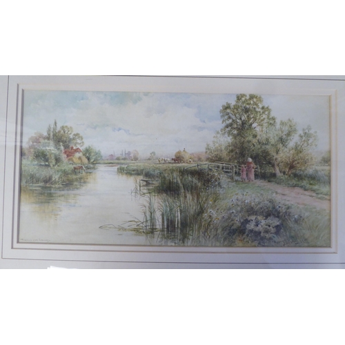 30 - Henry John Kinnaird - 'Thames near Sonning'  watercolour  bears an inscription & signa... 