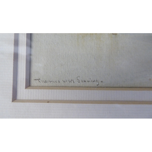 30 - Henry John Kinnaird - 'Thames near Sonning'  watercolour  bears an inscription & signa... 