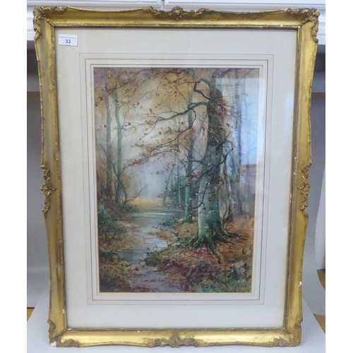 33 - Thomas Taylor - 'Burnham Beeches'  watercolour  bears a signature  19.5