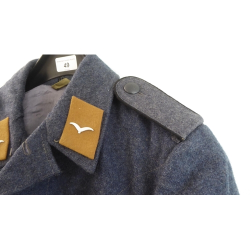 49 - A German Luftwaffe blue/grey blouse(Please Note: this lot is subject to the statement made in the Au... 