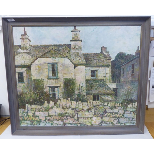 55 - TD Plenderleith - 'Cottage in Crantock, Cornwall'  oil on board  bears a signature  2... 