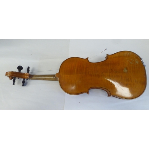 69 - A violin with a two-part back and purfled edge  14