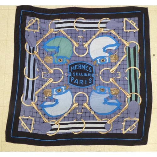 230 - A Hermes silk and wool scarf, designed by H D'Origny  48