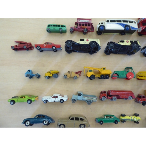 243 - Diecast model vehicles: to include a Lesney Combine Harvester; and two ambulances by Dinky