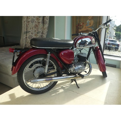 100 - A 1968 BSA Bantam 175 motorcycle (Historical Vehicle), in polychrome red, completely restrored, orig... 