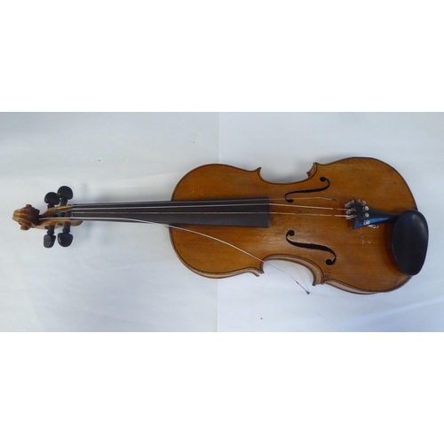 147 - A violin with a two-part back and purfled edge  14