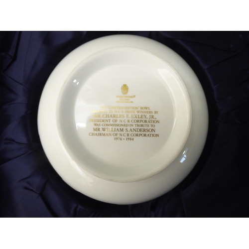 104 - A Limited Edition 1151/2000 Wedgwood china bowl, commissioned by the NCR Corporation in tribute to o... 