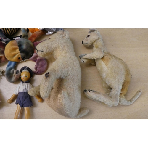 108 - Vintage and later soft toys and dolls: to include a 1930s/1940s Teddy bear with mobile limbs  18