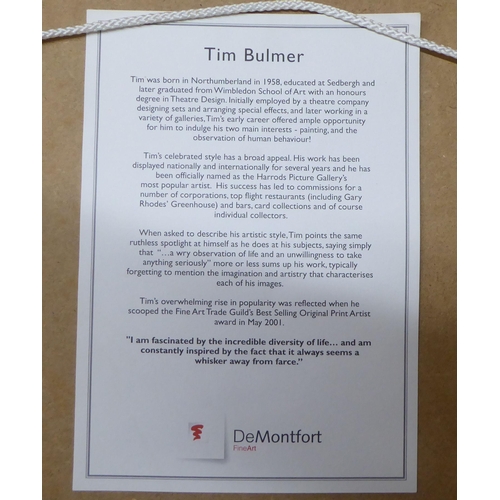 11 - Pictures: to include Tim Bulmer - a study of a golfer  watercolour  bears a signature ... 