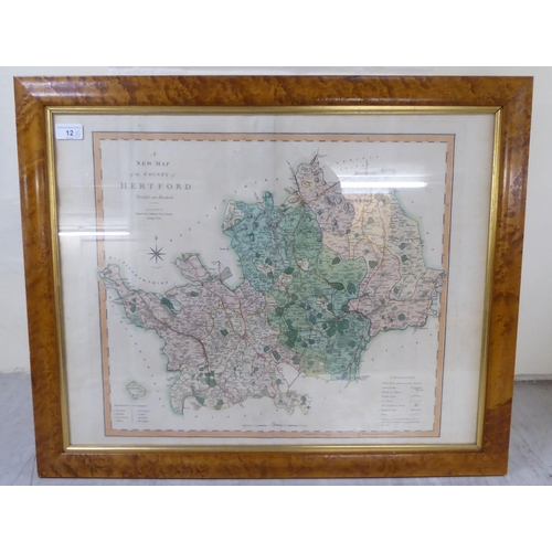 12 - An early 19thC coloured map 'Hertford'  18