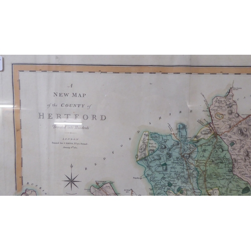 12 - An early 19thC coloured map 'Hertford'  18