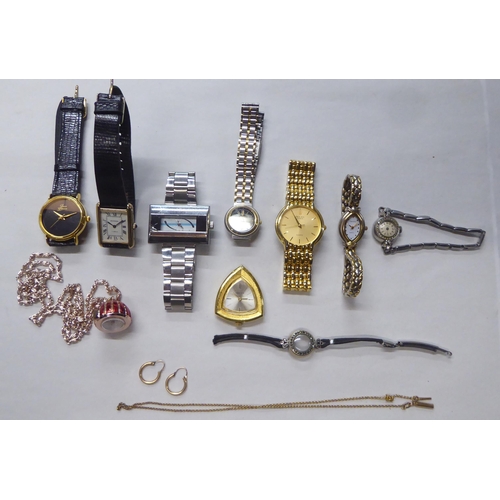 120 - Jewellery and watches: to include a lady's stainless steel bracelet watch