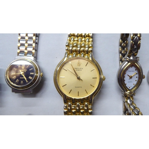 120 - Jewellery and watches: to include a lady's stainless steel bracelet watch