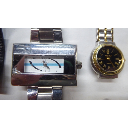 120 - Jewellery and watches: to include a lady's stainless steel bracelet watch