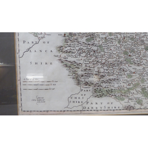 13 - A late 17thC Robert Morden coloured map 'The West Riding of Yorkshire'  14