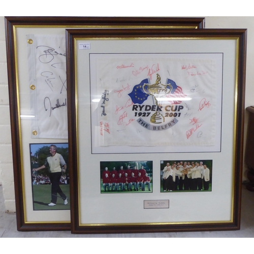 14 - Two Ryder Cup presentation montages  each bearing signatures  26