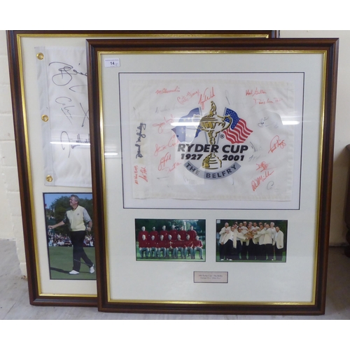 14 - Two Ryder Cup presentation montages  each bearing signatures  26