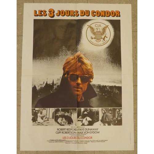 175 - A vintage French film poster 'Les 3 Jours du Condor' (three days of the Condor)  31.5