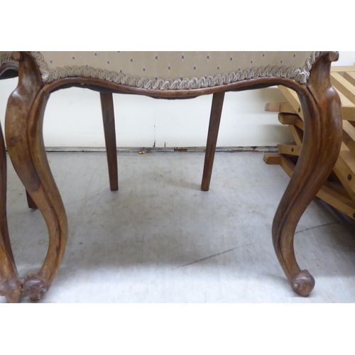 18 - Furniture: to include a pair of late Victorian mahogany framed, bar and balloon back dining chairs