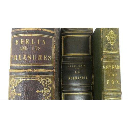 188 - Books, 19thC leather bound issues: to include 'La Normandie' 