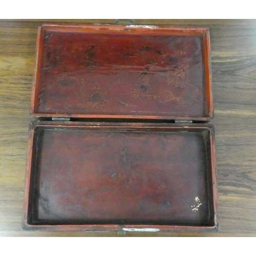 191 - A late 19thC Japanese lacquered and painted tray table  24