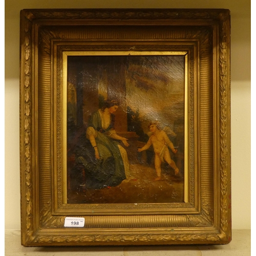 198 - 19thC European School - a mythical scene  oil on canvas  9